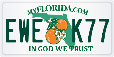 FL license plate EWEK77