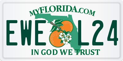 FL license plate EWEL24