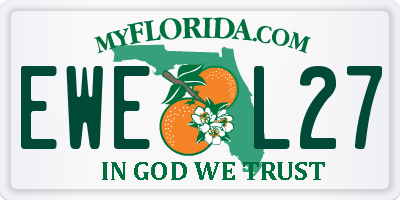 FL license plate EWEL27