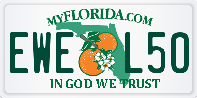 FL license plate EWEL50