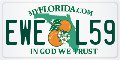 FL license plate EWEL59