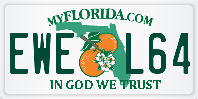 FL license plate EWEL64