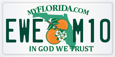FL license plate EWEM10
