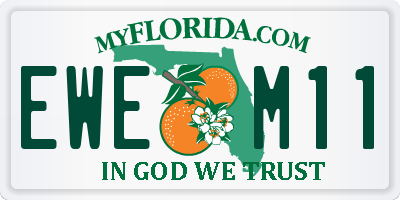 FL license plate EWEM11