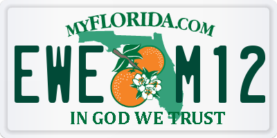FL license plate EWEM12