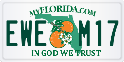 FL license plate EWEM17