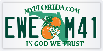FL license plate EWEM41