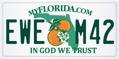 FL license plate EWEM42