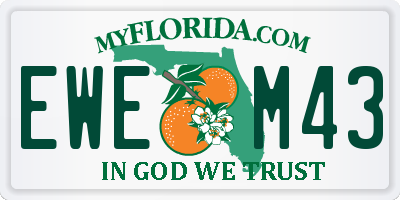 FL license plate EWEM43