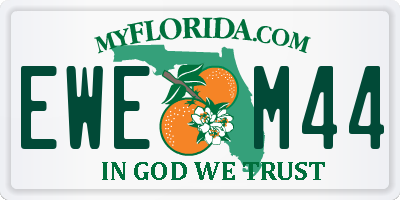 FL license plate EWEM44