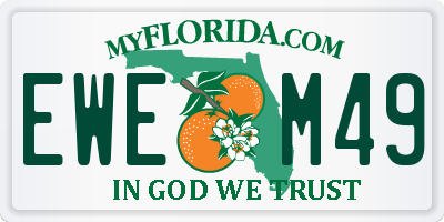 FL license plate EWEM49