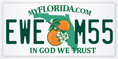 FL license plate EWEM55