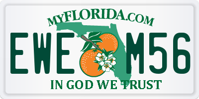 FL license plate EWEM56