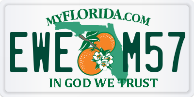FL license plate EWEM57