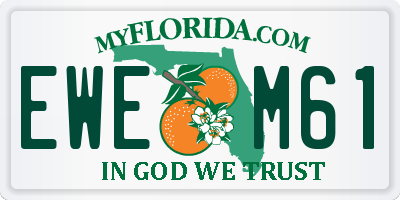 FL license plate EWEM61