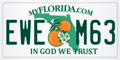 FL license plate EWEM63