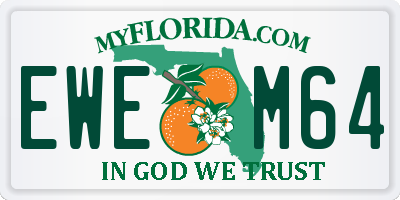 FL license plate EWEM64