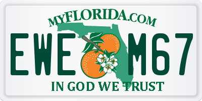 FL license plate EWEM67