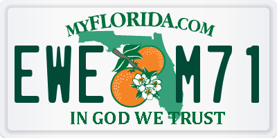 FL license plate EWEM71