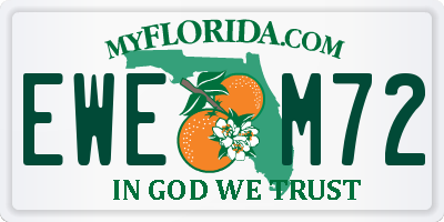FL license plate EWEM72