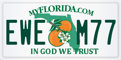 FL license plate EWEM77