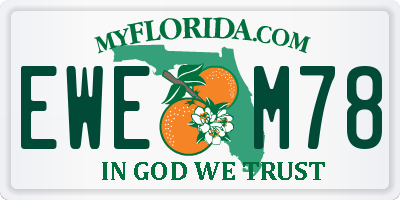 FL license plate EWEM78