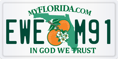 FL license plate EWEM91