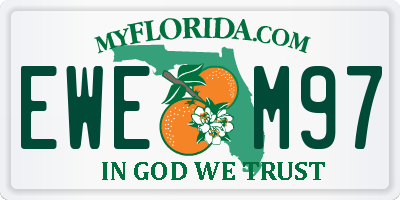 FL license plate EWEM97