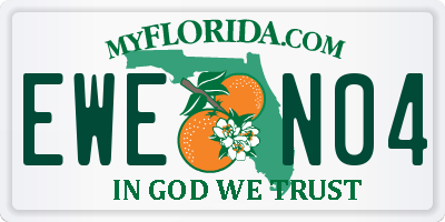 FL license plate EWEN04