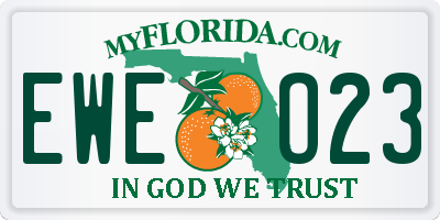 FL license plate EWEO23
