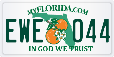 FL license plate EWEO44