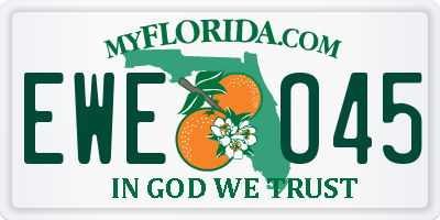 FL license plate EWEO45