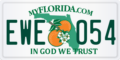 FL license plate EWEO54