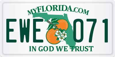 FL license plate EWEO71