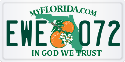 FL license plate EWEO72