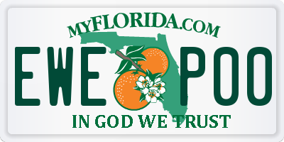 FL license plate EWEP00