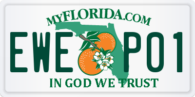FL license plate EWEP01
