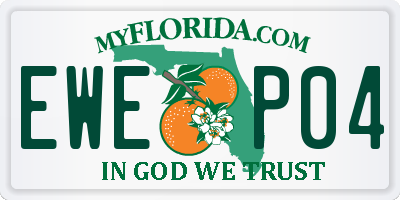 FL license plate EWEP04