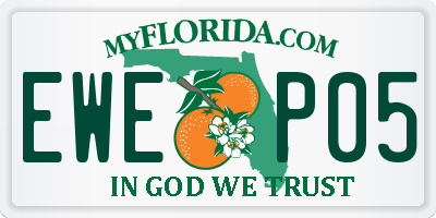 FL license plate EWEP05