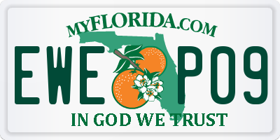 FL license plate EWEP09