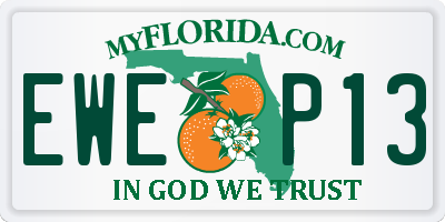 FL license plate EWEP13