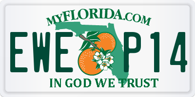 FL license plate EWEP14