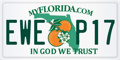 FL license plate EWEP17