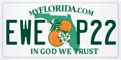 FL license plate EWEP22