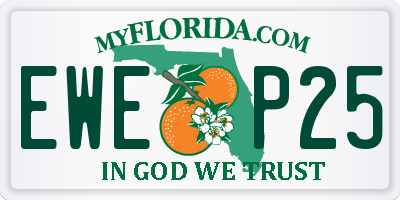 FL license plate EWEP25