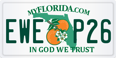 FL license plate EWEP26