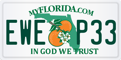 FL license plate EWEP33