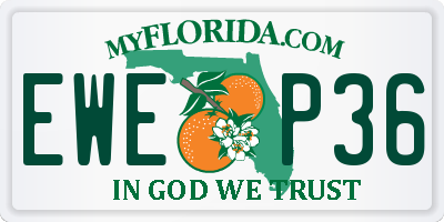 FL license plate EWEP36