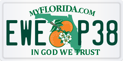 FL license plate EWEP38