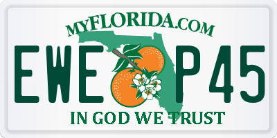 FL license plate EWEP45